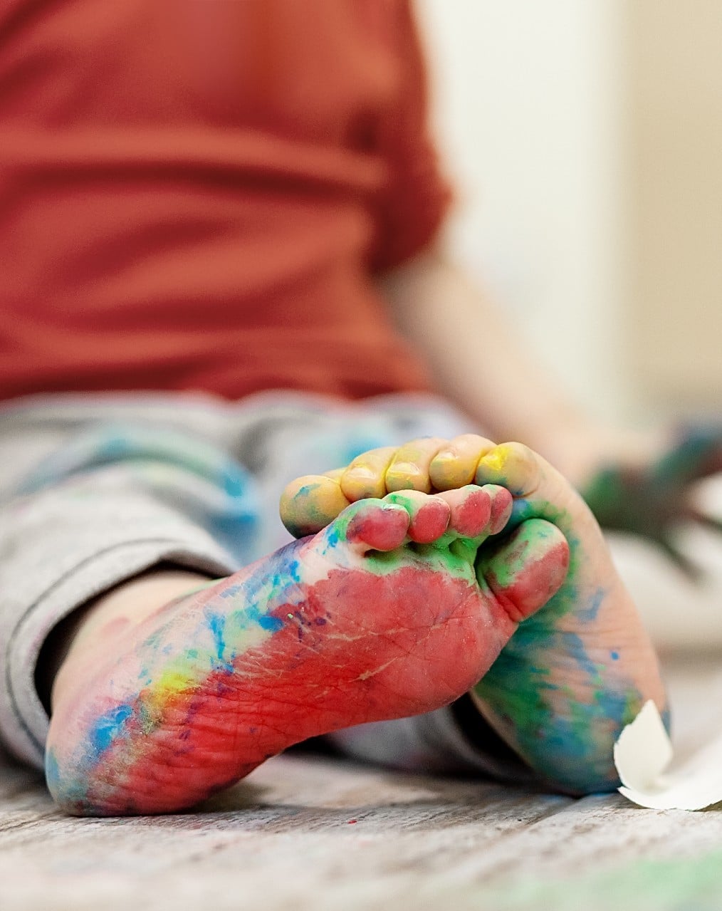 painted foot